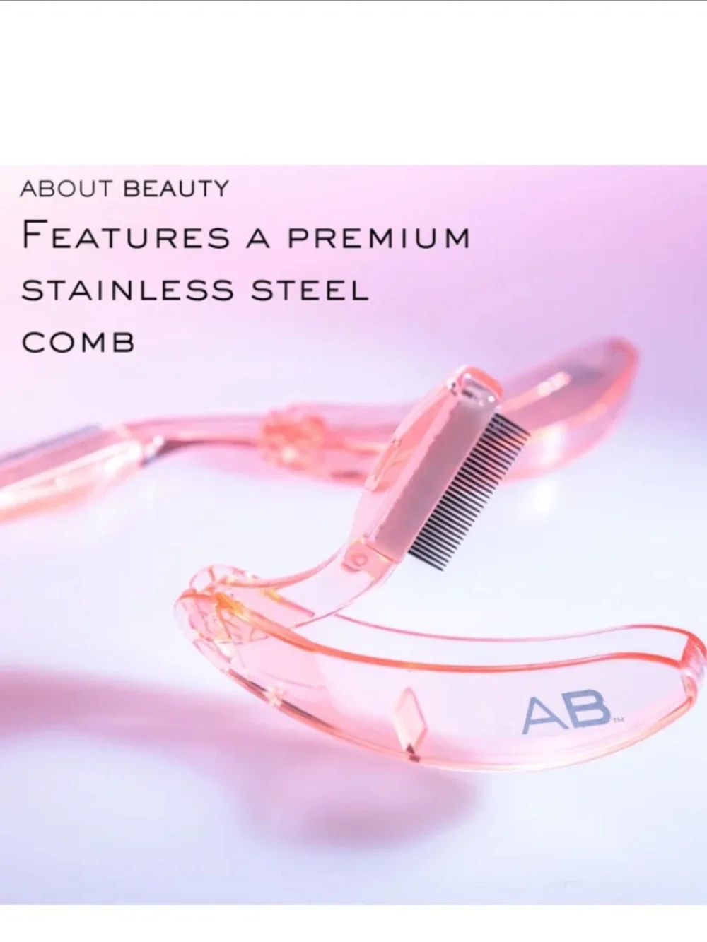 NEW About Beauty Lash Lover Folding Eyelash Comb, 2-count
